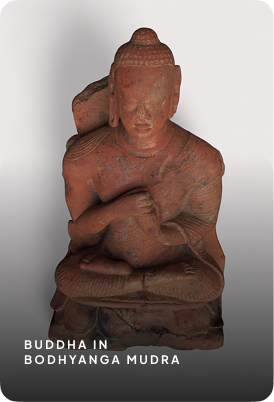 A fragmented human head